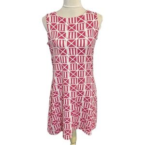MAHI GOLD‎ Red and White Sleeveless Sheath Dress